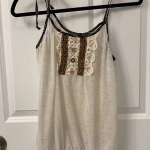 Daytrip lace adjustable tank top womens M